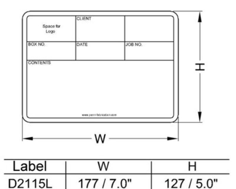 Tourlabel 177mm x 127mm (LxH)
